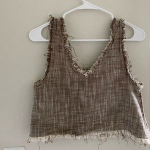 Urban Outfitters raw hem cropped tank